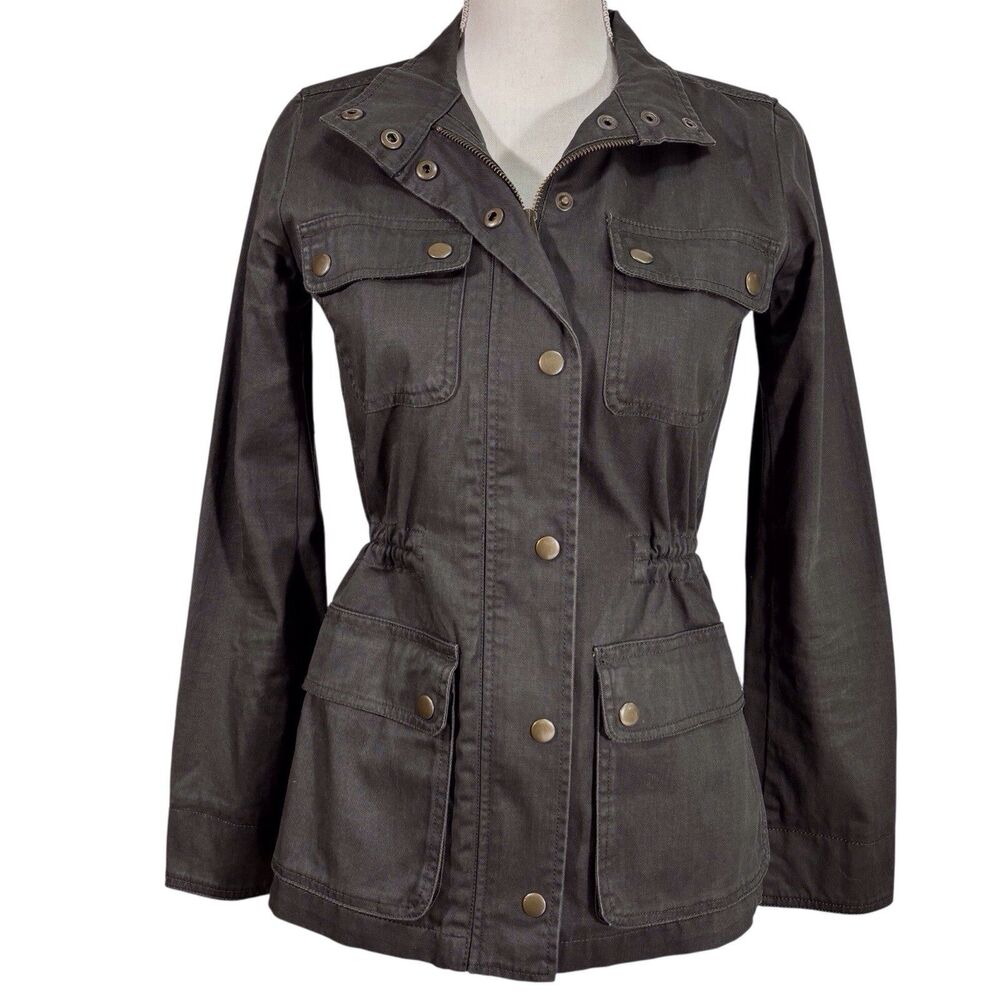 J. CREW Relaxed Boyfriend Field Jacket Womens XXS Green Gorpcore Utility